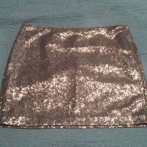 Gold sequin skirt
